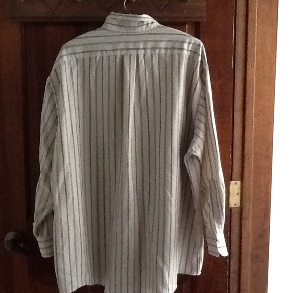 Arrow Oxford Blue Striped Shirt Sz 18/33 Big - Picture 5 of 7